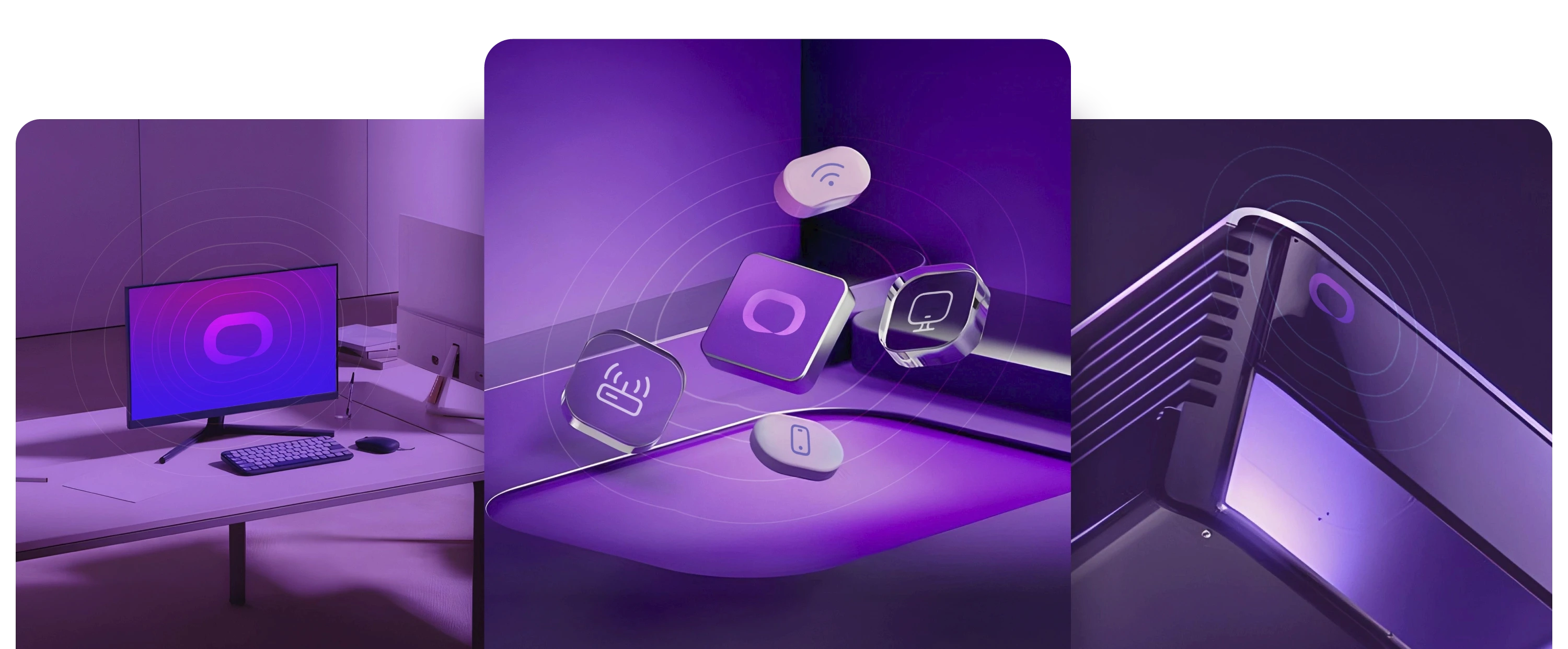 Composición de equipos y conectividad con la identidad visual de Oratioo