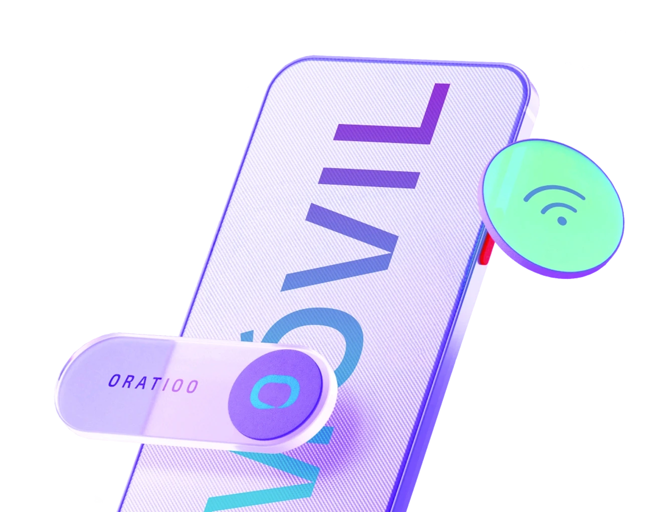 Creatividad de ORATIOO Mobile con teléfono y conexión Wi-Fi